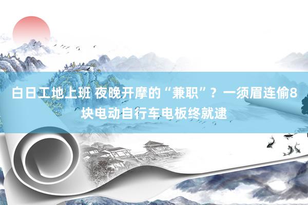 白日工地上班 夜晚开摩的“兼职”？一须眉连偷8块电动自行车电板终就逮